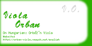 viola orban business card